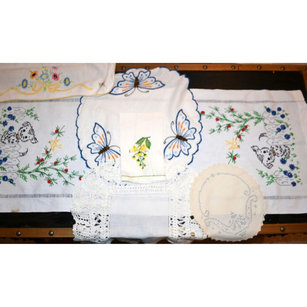Vintage Cottage Core Shabby Table Mantle Kitschy Goods Mix Up